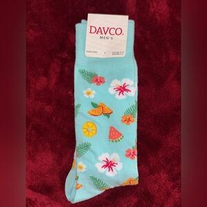 Davco Men's Floral Casual Socks - Blue